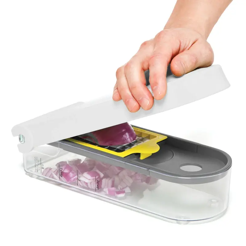 Prepworks Gray/white Plastic Food Chopper With Stainless Steel Blade