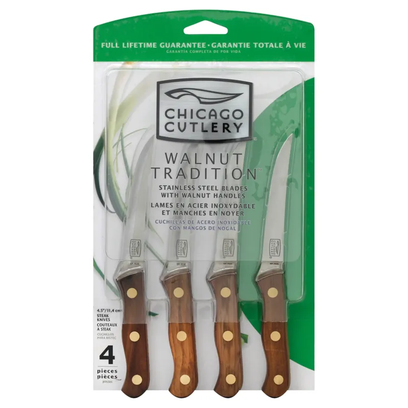 Walnut Traditions 4-Piece Steak Knife Set