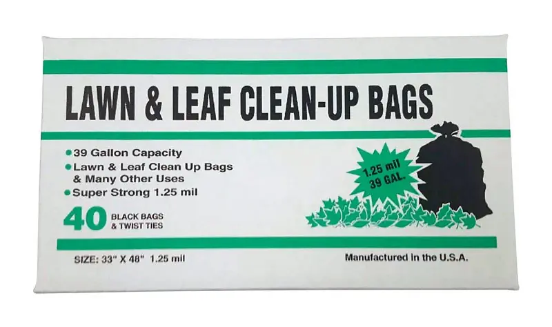 Primrose Plastics 39 Gal Lawn And Leaf Bags Twist Ties 40 Pk