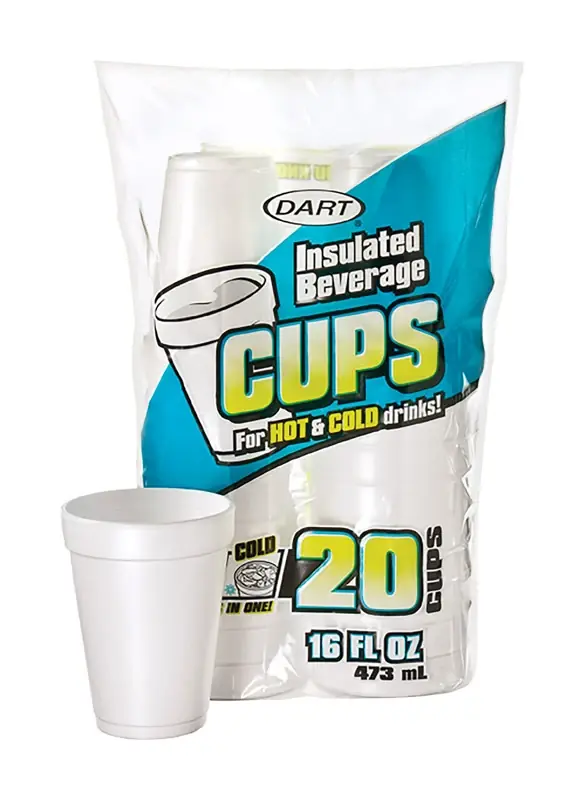 Dart Foam Insulated Beverage Cups 20 Pk