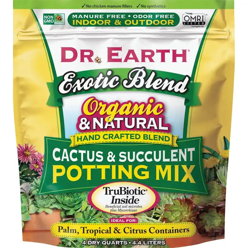 Exotic Blend Cactus & Succulent Potting Mix, Organic, 4-Qt.