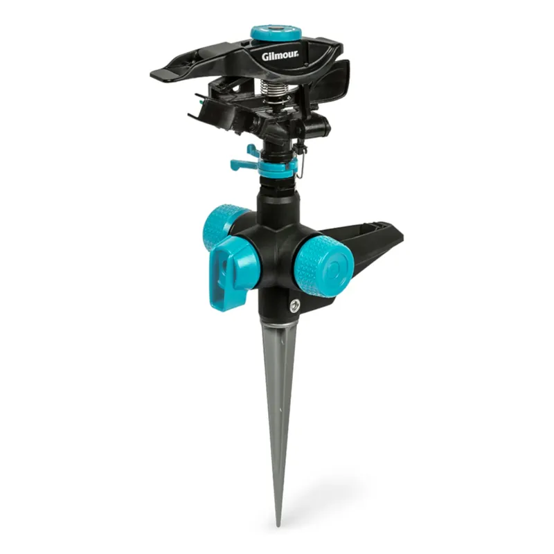 Gilmour Metal Spike Base Impact Sprinkler 5800 Sq Ft 1 Pk