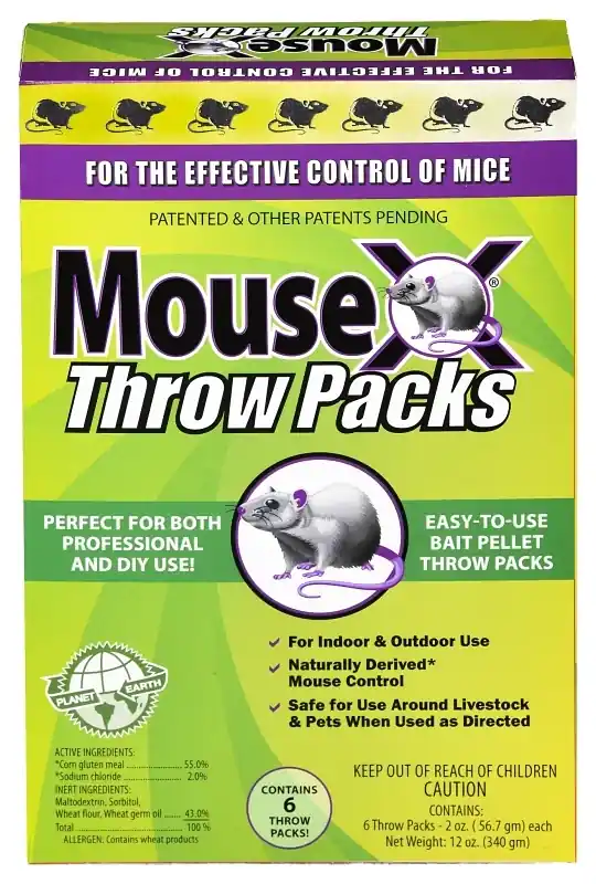 MouseX Non-Toxic Bait Pellet Throw Pack For Mice 12 Oz 6 Pk