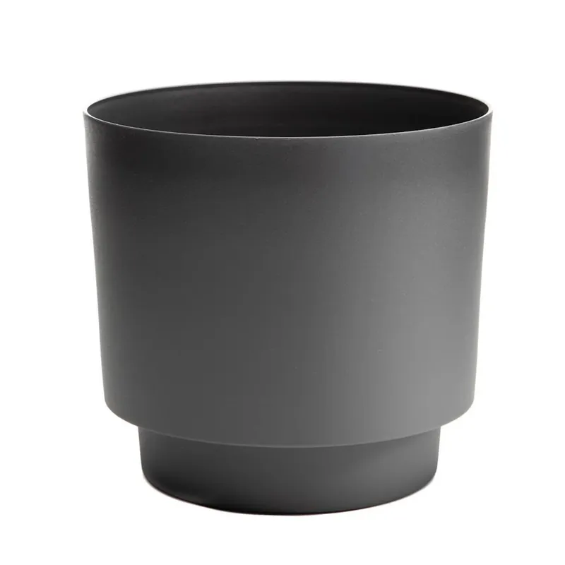 Bloem Hopson 5 In. H X 6 In. W X 6 In. D Plastic Planter Charcoal Gray