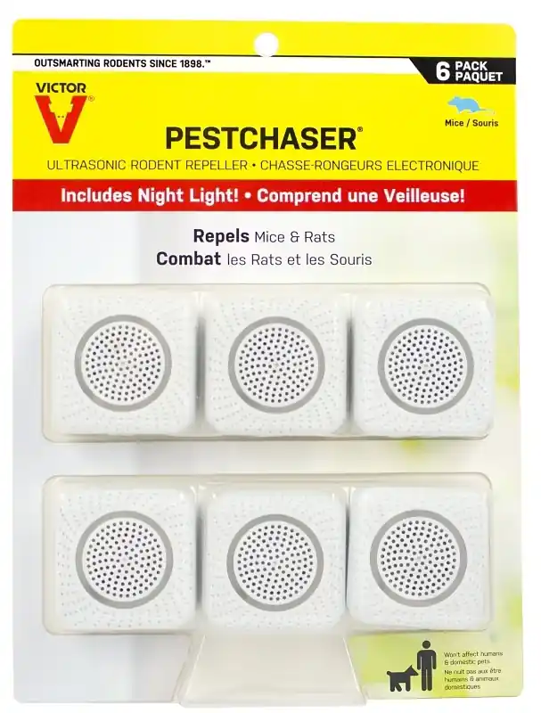 Victor PestChaser Plug-In Electronic Pest Repeller For Rodents 6 Pk