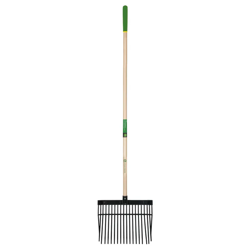 18 Tine Poly Bedding Fork With 54 In. Wood Handle - Durable And Comfortable