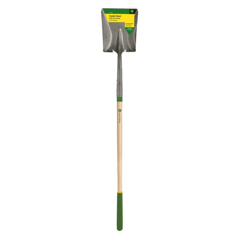 60 In. Steel Square Transfer Shovel With Wood Handle - Heavy Duty Tool