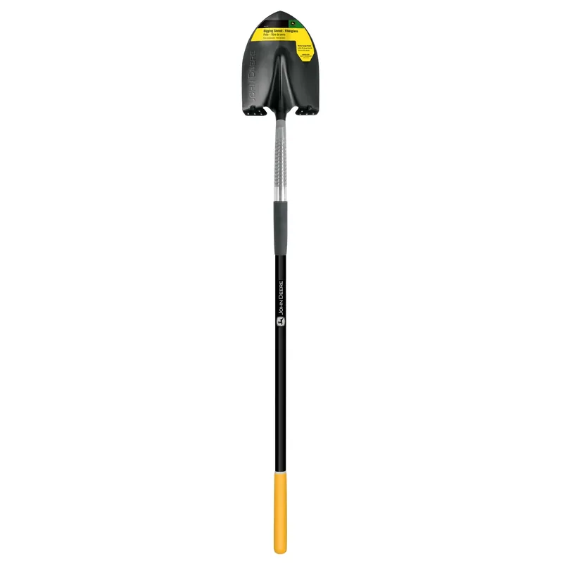 59 In. Steel Round Digging Shovel With Fiberglass Handle