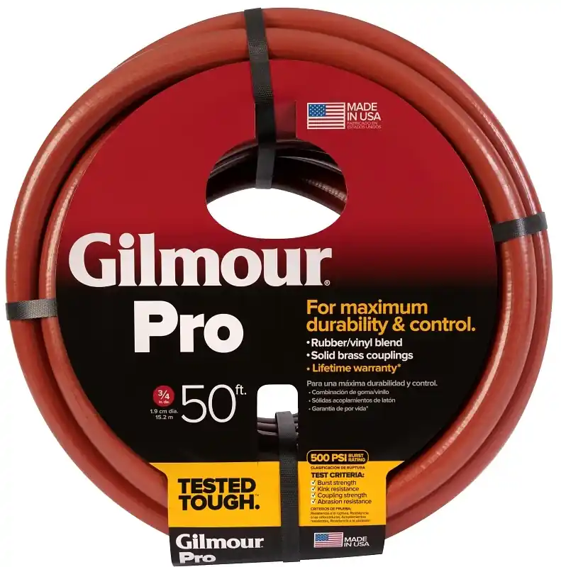 25 Series Commercial Hose, 6-Ply Red Rubber & Vinyl, 3/4-In. X 50-Ft.