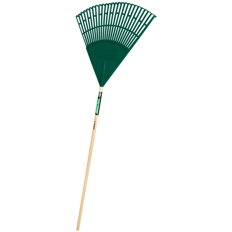 Tru-tough 66.5 In. Poly Leaf Rake With Wood Handle And 26 Tines