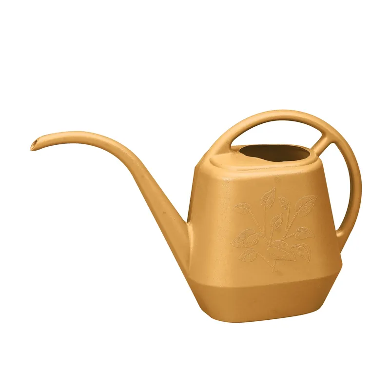 Aqua Rite 56 Oz Plastic Watering Can In Earthly Yellow With Long Stem Spout