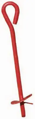 3 X 30-inch Red Steel Earth Anchor For Tents, Canopies, And More