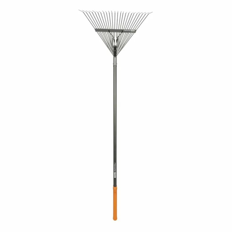 Pro 66.25 In. Leaf Rake With 25 Steel Tines And Aluminum Handle