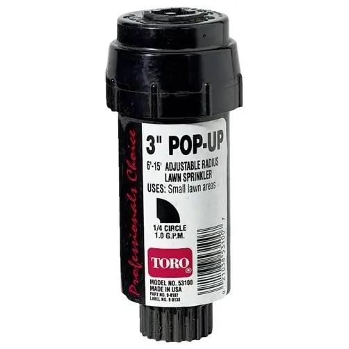 53815 570-series 3" Quarter Circle Pop-up Fixed Spray Sprinkler, 15‘ Reach