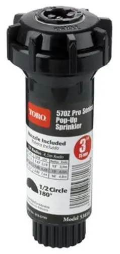 53816 570-series Half Circle Pop-up Fixed-spray Sprinkler, 15 Feet