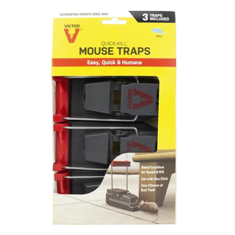 Victor Quick-Kill Small Snap Trap For Mice 3 Pk