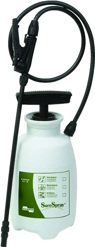 Surespray Lawn & Garden Compression Sprayer, 0.5 Gallon Poly Tank, 34 Inch Hose