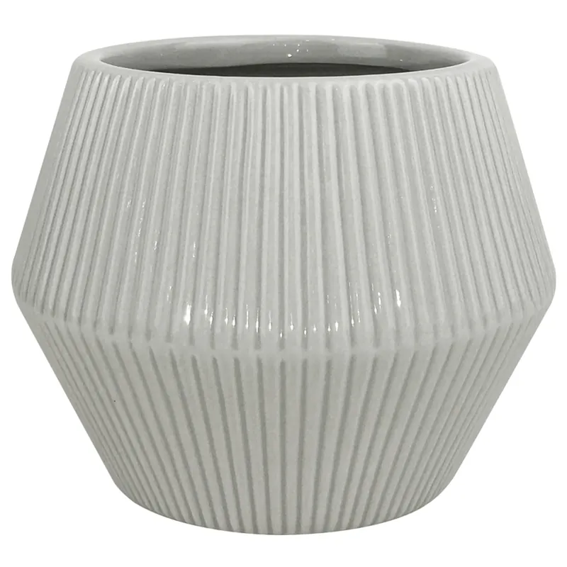 Rena 6.5 In. H X 8 In. W X 8 In. D Ceramic Planter Gray