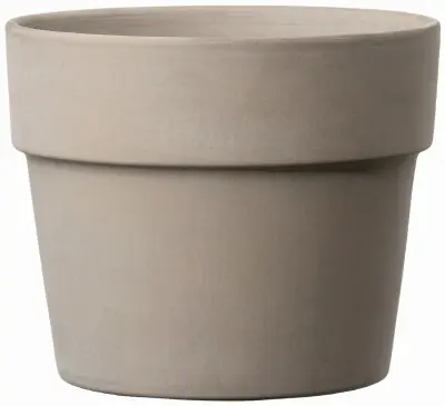 Perfetto Graphite Clay Planter, 4.53 X 3.62 In. High