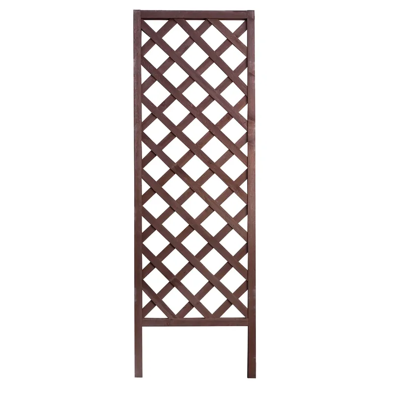 72 In. H Brown Wood Diamond Framed Trellis For Climbing Plants