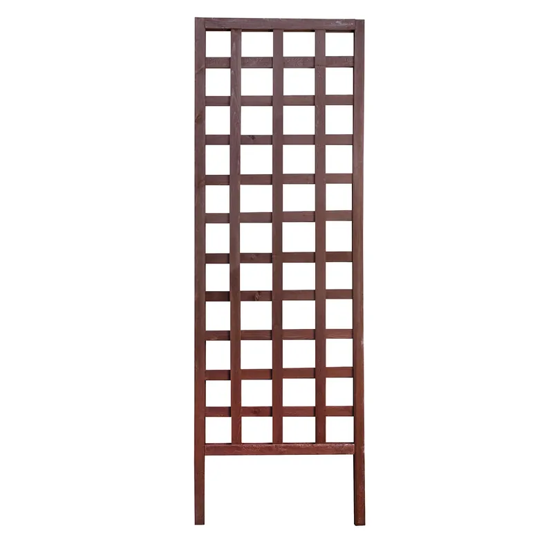 72 In. H Brown Wood Square Framed Trellis For Climbing Plants