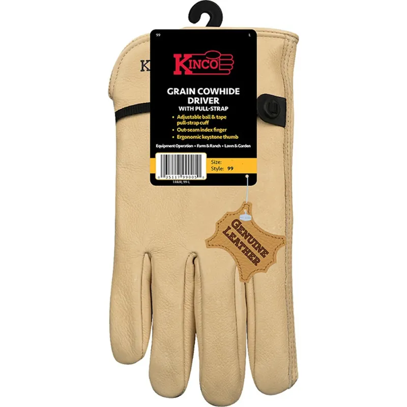 Men‘s Full Grain Driver Gloves Tan Medium - Indoor/outdoor Use