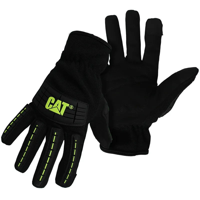 Men‘s High Impact Utility Gloves Black/green Size L - Touchscreen Compatible
