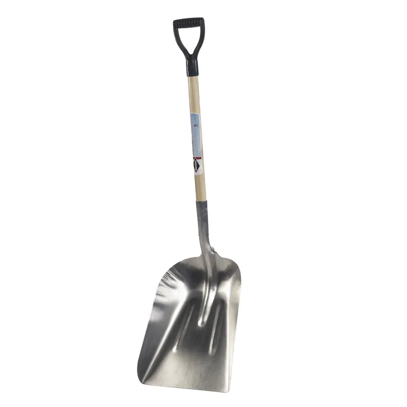 Silver Grain Scoop With Aluminum Blade And Hardwood Handle, 46 In Length