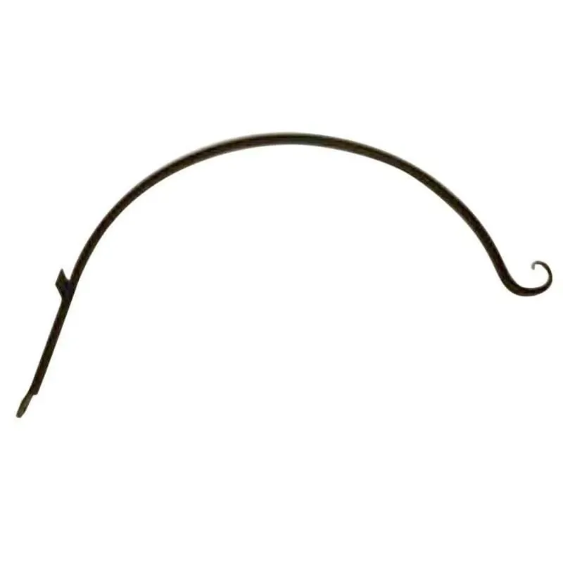 A-24 18 Inch Black Curved Hanger With Upturned Hook