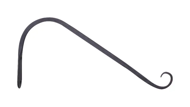 Panacea Black Wrought Iron 12 In. H Angled Plant Hook 1 Pk