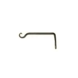 C-8 6 Inch Black Straight Hanger With Upturned Hook