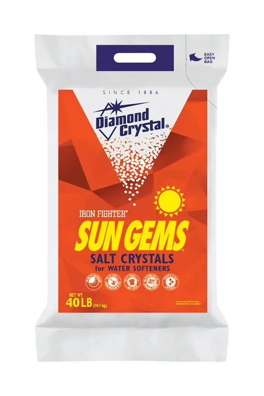 Sun Gems Water Softener Salt Crystal 40 Lb - High Purity Formula