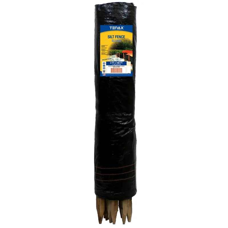3 Ft. H X 100 Ft. L Preassembled Black Woven Geotextile Silt Fence