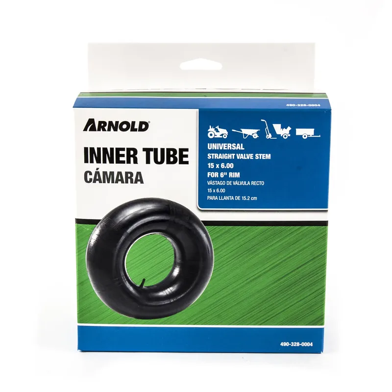 15 In. X 6 In. Replacement Lawn Mower Inner Tube With Straight Valve Stem