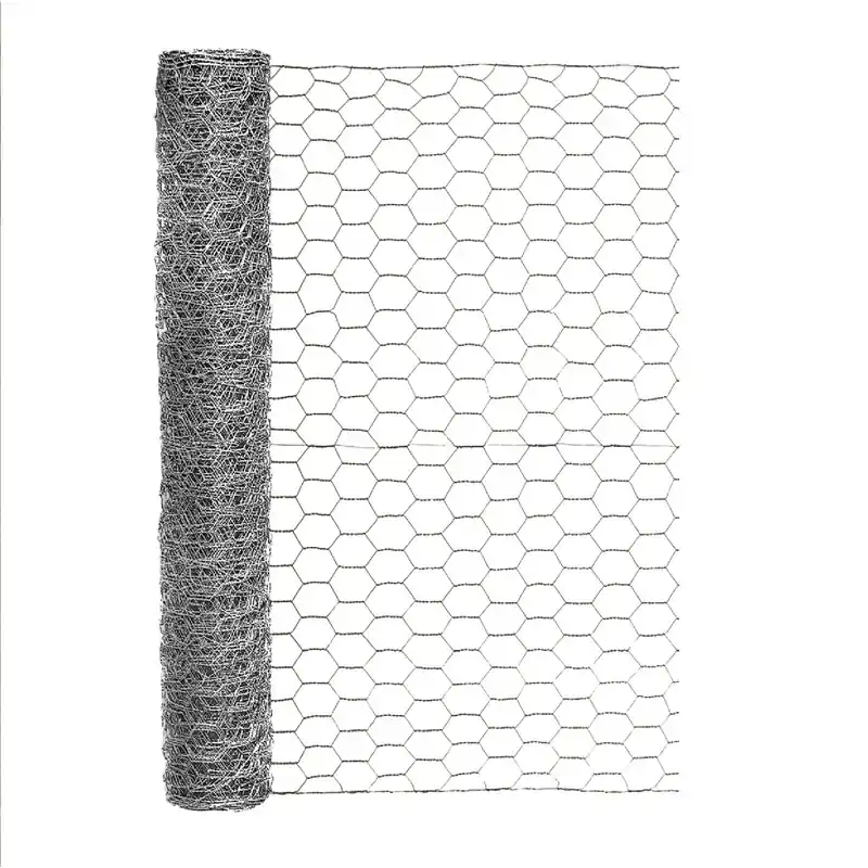 24 In. H X 25 Ft. L Galvanized Steel Poultry Netting 1 In. Hexagonal Mesh