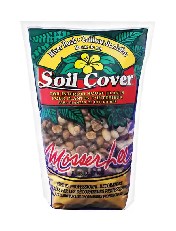 5 Lb Assorted River Rock Soil Cover - Decorative Garden Accent