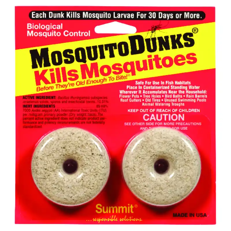 Summit Mosquito Dunks Organic Insect Repellent Solid For Mosquitoes 2 Ct