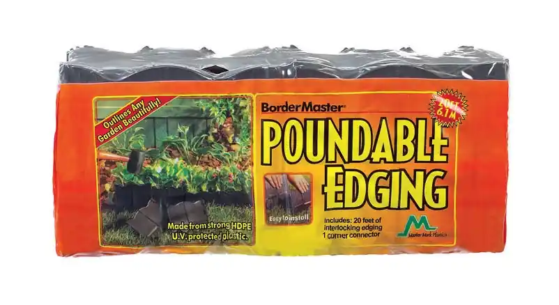Master Mark Black Plastic Poundable Landscape Edge – 20 ft Long, 6 in High