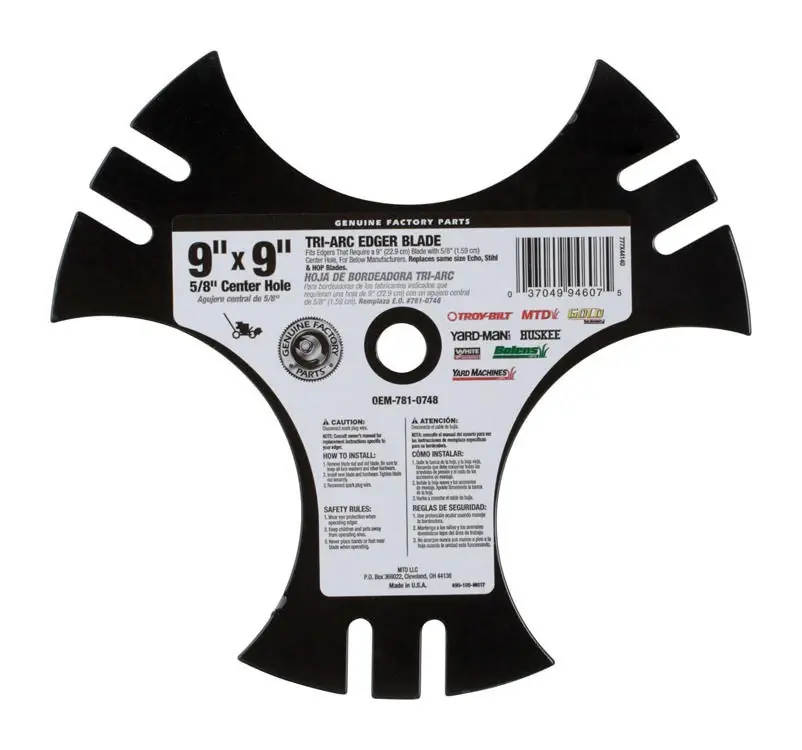 9‑Inch Genuine Factory Parts Edger Blade – MTD & SBD Compatible