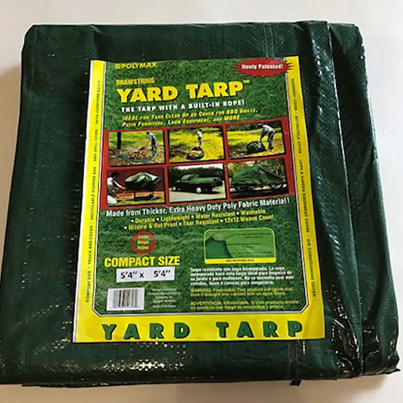 5.33 Ft W X 5.33 Ft L Heavy Duty Polyethylene Yard Tarp Green