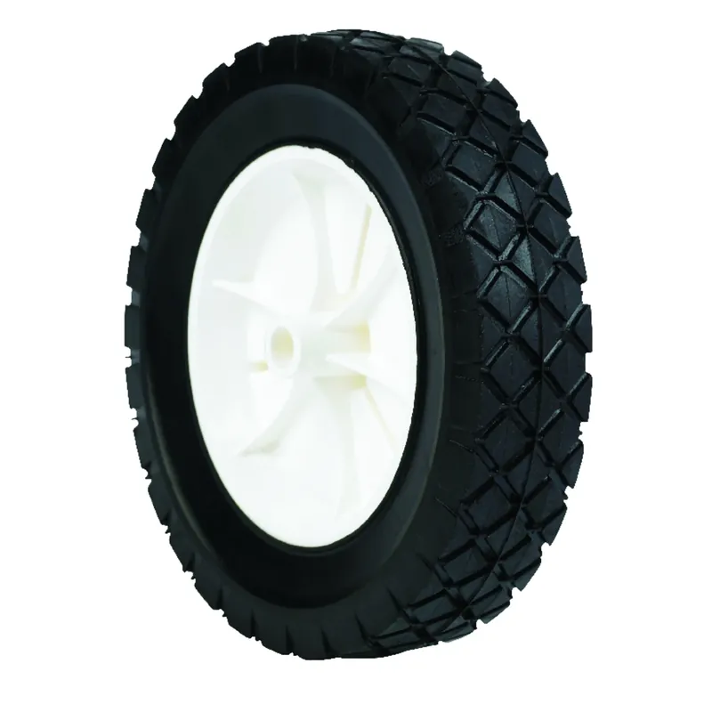 Universal Offset Replacement Lawn Mower Wheel, Plastic, 8 In.