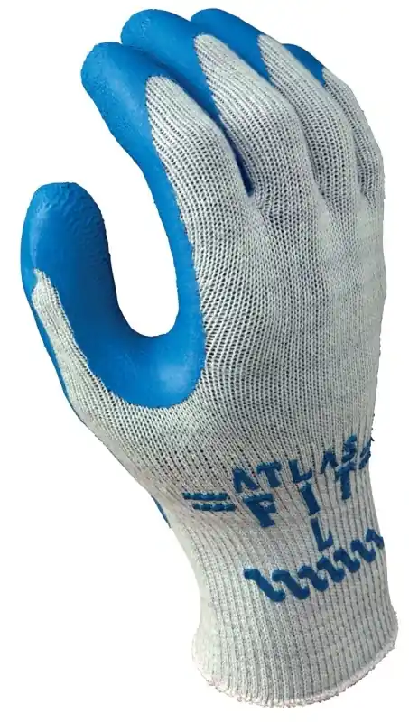 Fit Men‘s Small Rubber Coated Work Gloves Blue/gray 300s-07.rt