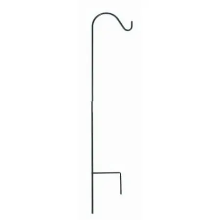 89034 Single Shepherd Hook, Black, 48-inch Durable Garden Stake