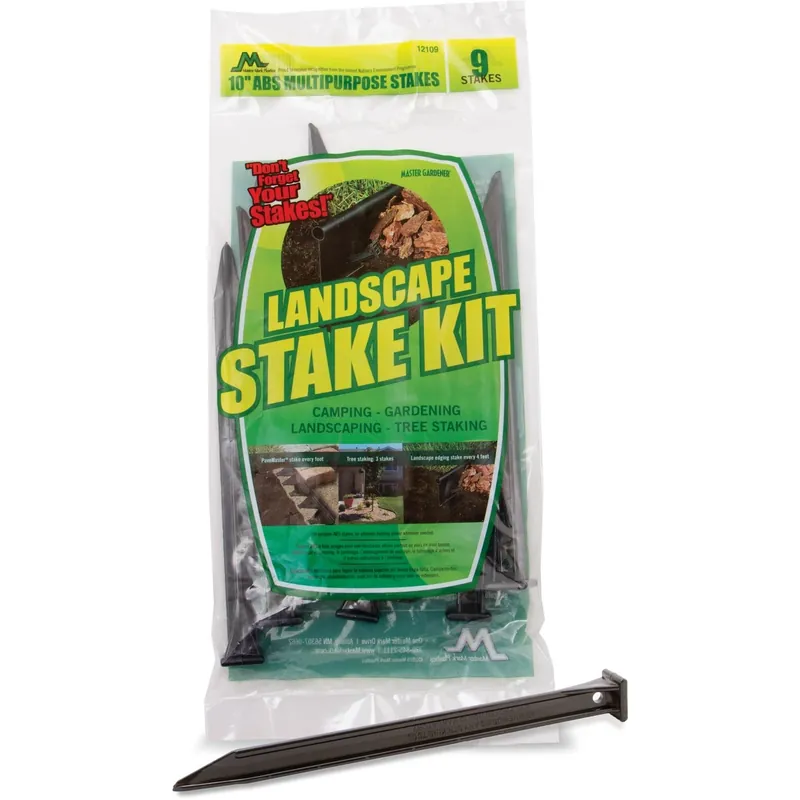 Master Mark 10 In. H Plastic Black Stake Kit