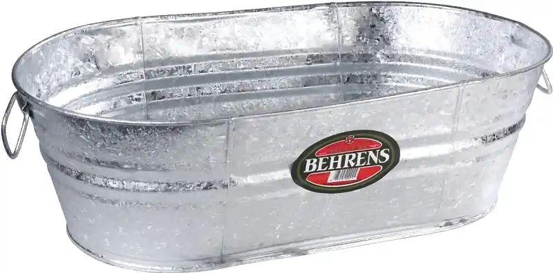 Oval Tub, Weather & Rust Resistant Steel, 10.5-Gals.