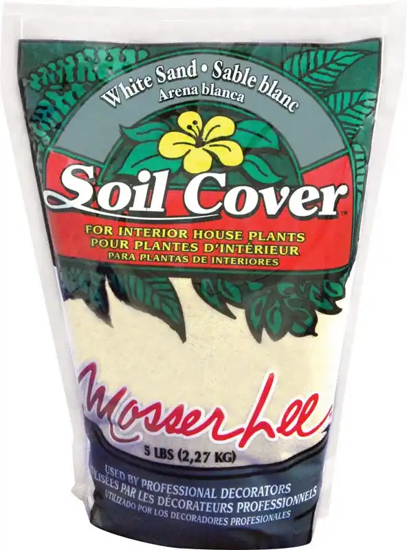 White Sand Soil Cover 5 Lb - Decorative And Functional Soil Enhancer