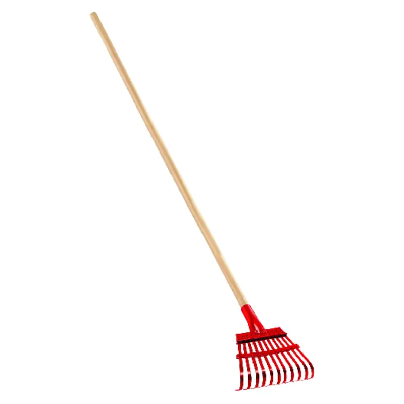 8 In. Steel Head Shrub Rake With 54 In. Wood Handle And 11 Tines