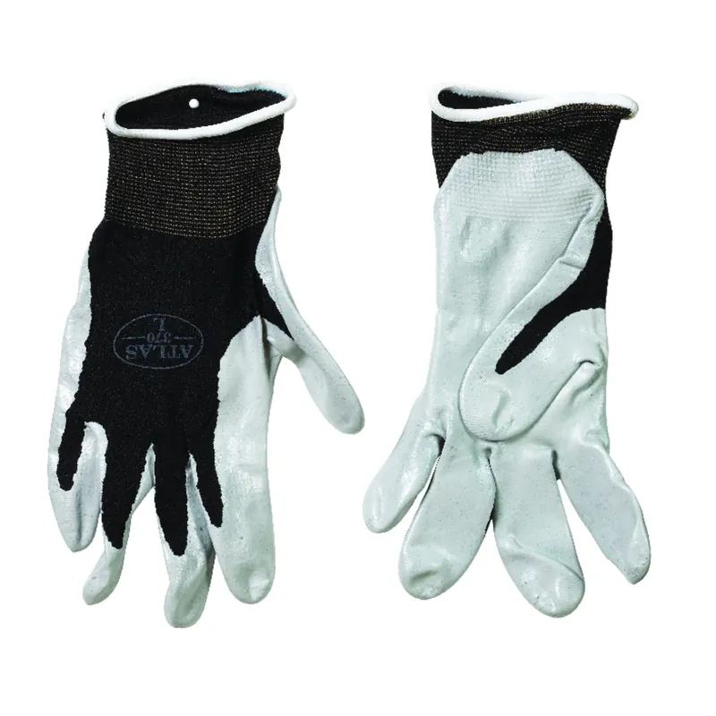 Unisex Indoor/outdoor Nitrile Dipped Gloves Black/gray Size Small