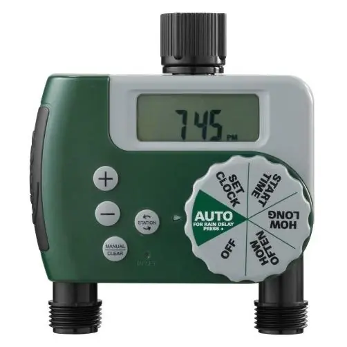 62062n Sunmate Digital 2-port Hose Faucet Timer With Manual Control
