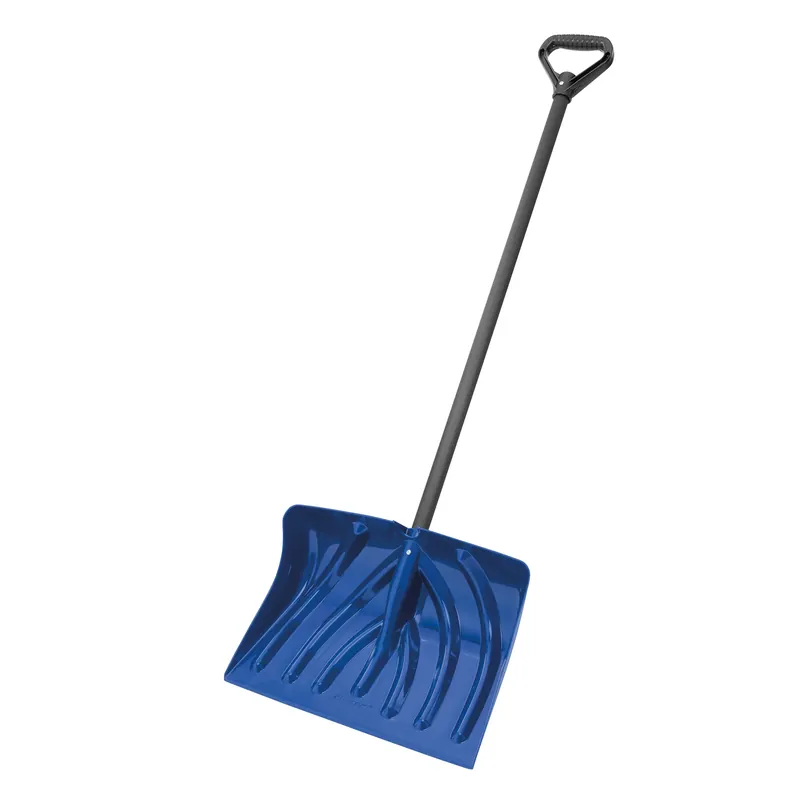 Snow Shovel/Pusher, Blue Poly Blade, 18 In. Wide